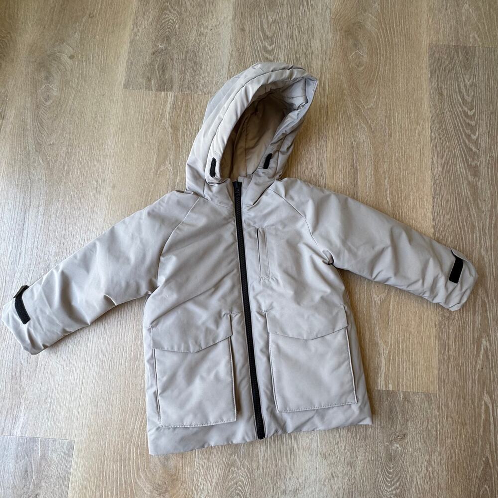 Zara Kids Beige Ski/Snow Hooded Jacket